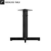 Rockless Table patented pendulum table base for restaurants. Wobble-free restaurant table base dining height made in USA