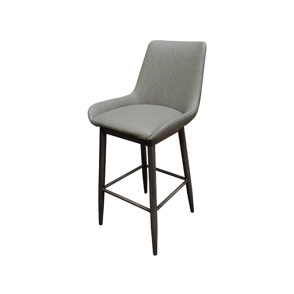 Oak Street Manufacturing Amata Barstool charcoal vinyl bucket seat commercial bar height indoor