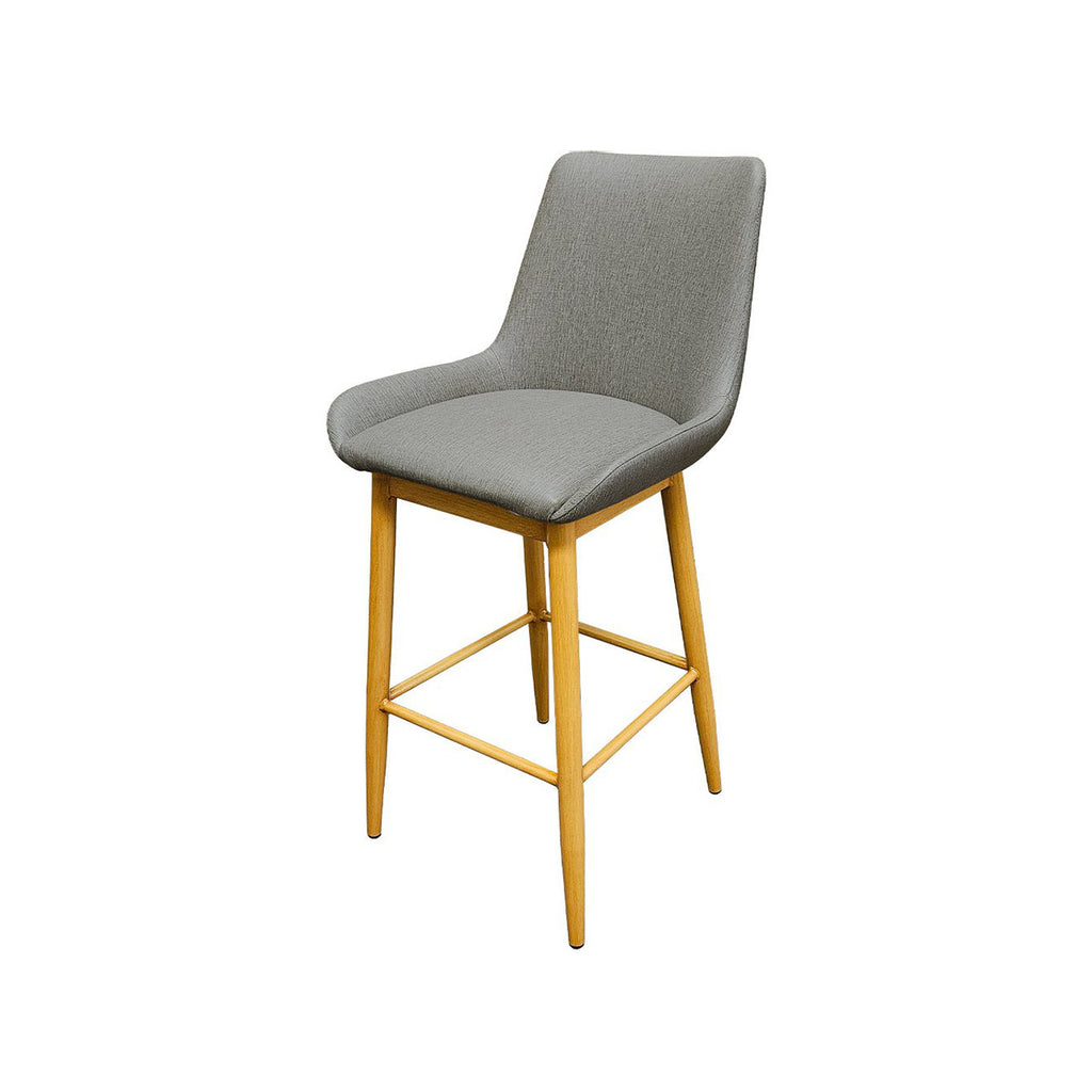 Oak Street Manufacturing Amata Barstool charcoal vinyl bucket seat commercial bar height indoor