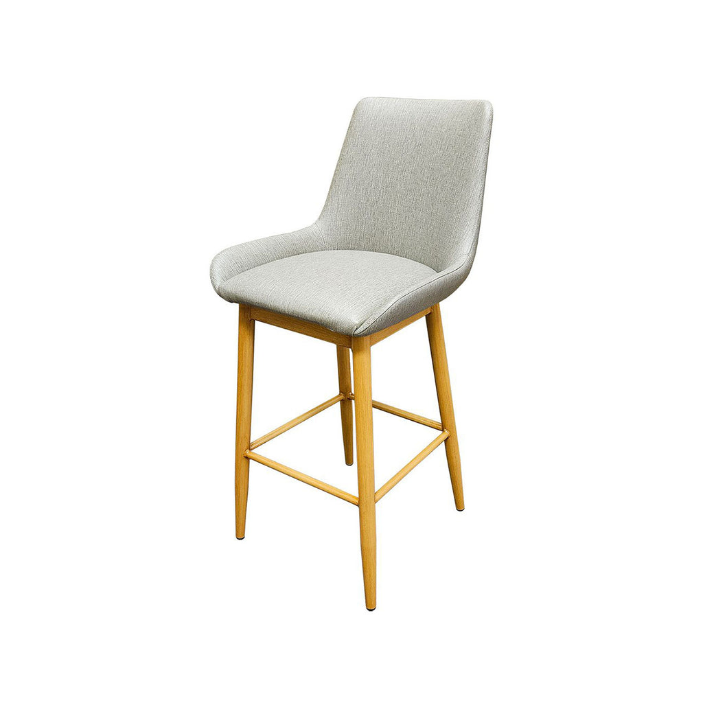 Oak Street Manufacturing Amata Barstool light moss vinyl bucket seat commercial bar height indoor