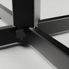 Rockless Table patented pendulum table base for restaurants. Wobble-free restaurant table base dining height made in USA