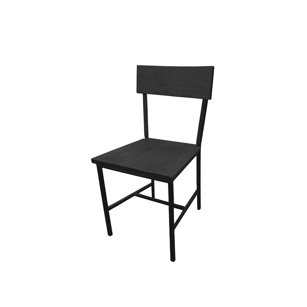 Oak Street Manufacturing Timber 2.0 commercial dining chair black finish solid wood seat and back