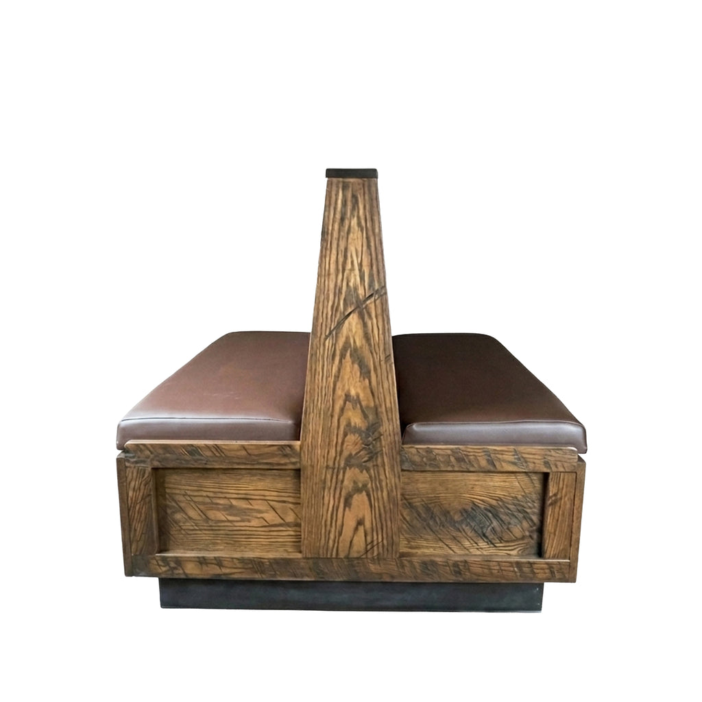 Reserve Booth Solid wood restaurant commercial booth Amish made in USA. Nassimi vinyl foam padded seat. Custom made