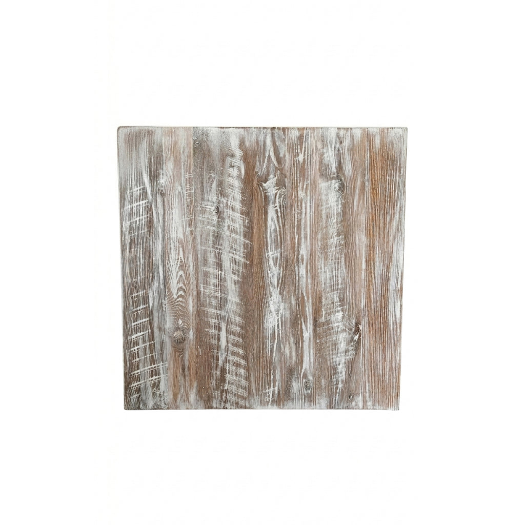 Reclaimed Barnwood 1.75 inch solid wood table top Whitewash finish Amish handcrafted USA