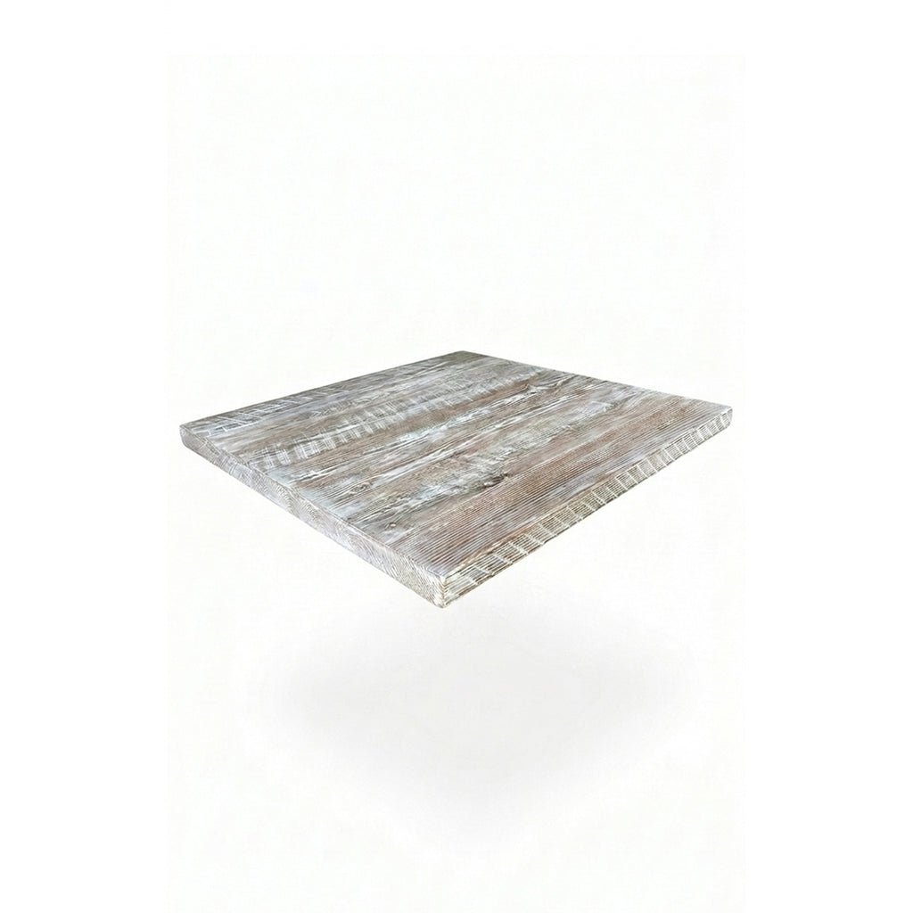 Reclaimed Barnwood 1.75 inch solid wood table top Whitewash finish Amish handcrafted USA