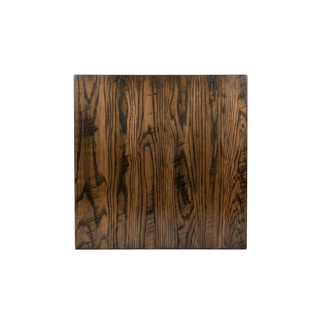 Red Oak table top dark walnut stain Amish handcrafted commercial restaurant
