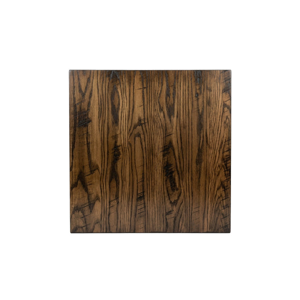 Red Oak table top dark walnut stain Amish handcrafted commercial restaurant