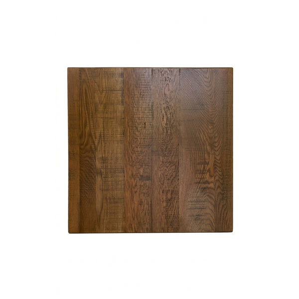 White Oak 1.75 inch solid wood table top Husk stain Amish handcrafted USA