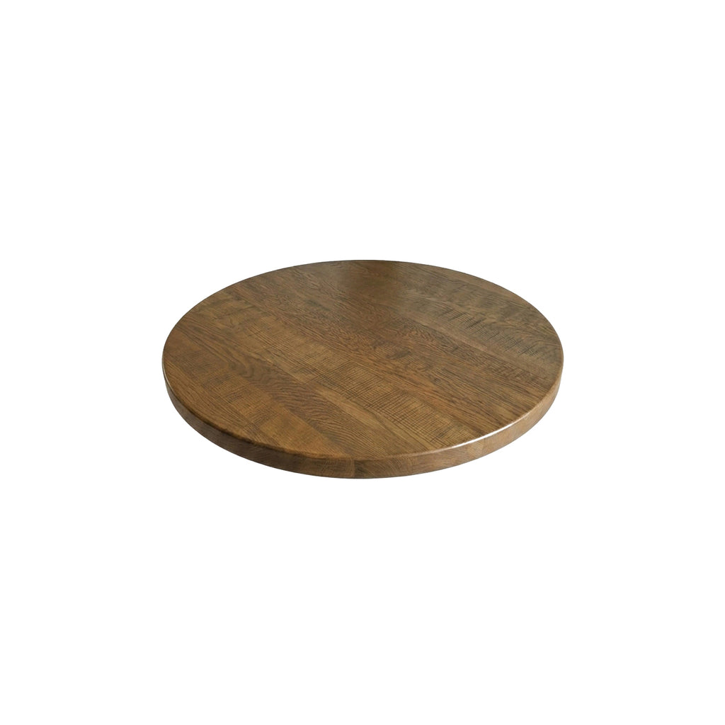 White Oak 1.75 inch solid wood table top Husk stain Amish handcrafted USA