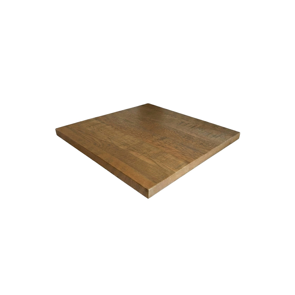 White Oak 1.75 inch solid wood table top Husk stain Amish handcrafted USA