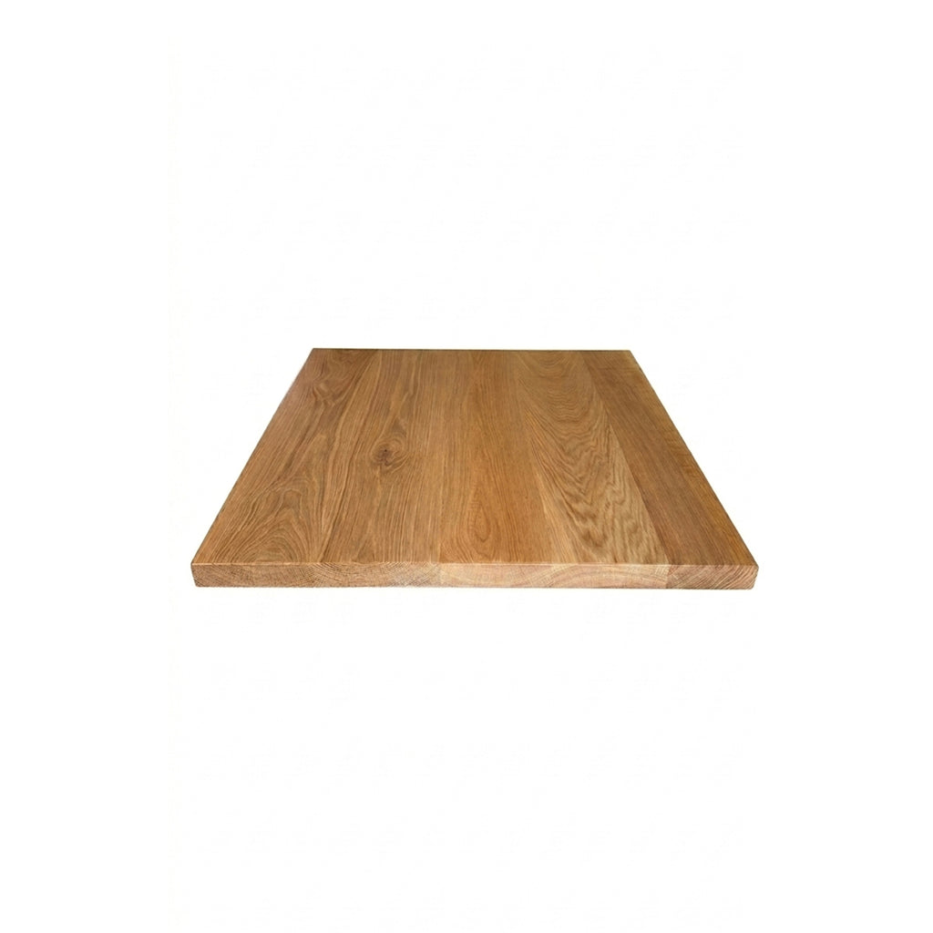 White Oak 1.75 inch solid wood table top Natural stain Amish handcrafted USA
